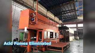 산성 연기 밀폐실 및 스크러버